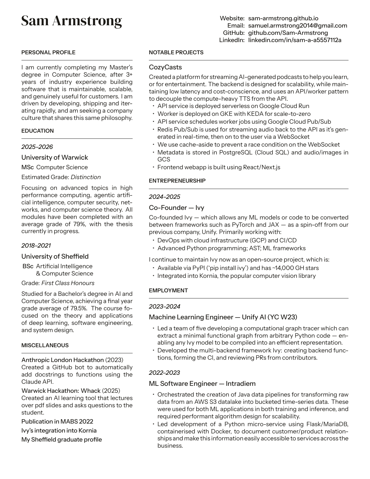 CV